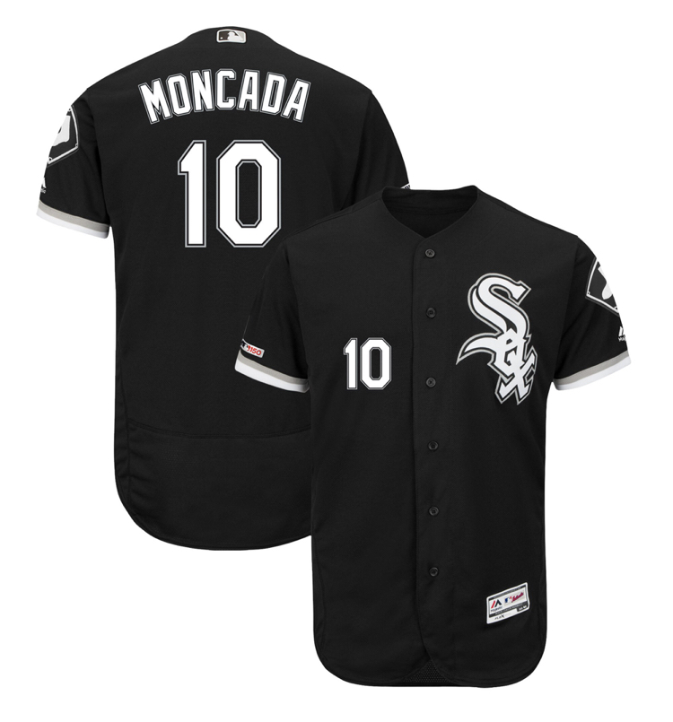 White Sox 10 Yoan Moncada Black 150th Flexbase Jersey White Sox 10 Yoan Moncada Black 150th Flexbase Jersey