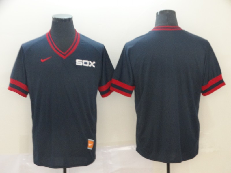 White Sox Blank Navy Throwback Jersey White Sox Blank Navy Throwback Jersey