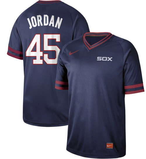 White Sox #45 Michael Jordan Navy Authentic Cooperstown Collection Stitched Baseball Jerseys White Sox #45 Michael Jordan Navy Authentic Cooperstown Collection Stitched Baseball Jerseys