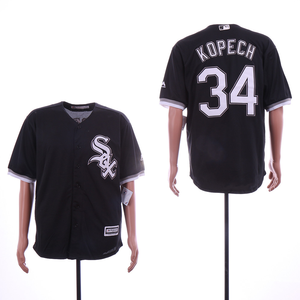 White Sox 34 Michael Kopech Black Cool Base Jersey White Sox 34 Michael Kopech Black Cool Base Jersey
