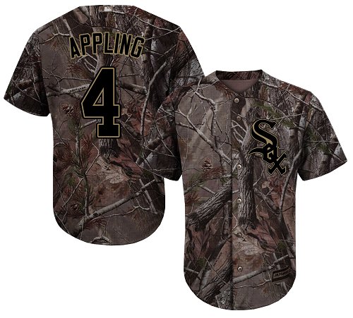 White Sox #4 Luke Appling Camo Realtree Collection Cool Base Stitched Baseball Jersey White Sox #4 Luke Appling Camo Realtree Collection Cool Base Stitched Baseball Jersey