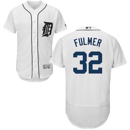 Tigers #32 Michael Fulmer White Flexbase Authentic Collection Stitched MLB Jersey Tigers #32 Michael Fulmer White Flexbase Authentic Collection Stitched MLB Jersey