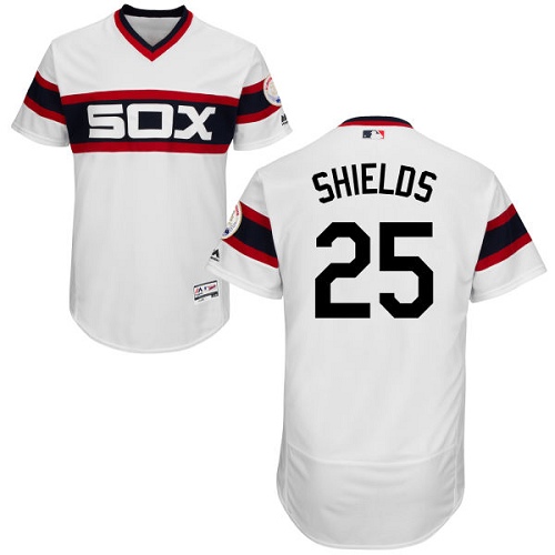 White Sox #25 James Shields White Flexbase Authentic Collection Alternate Home Stitched MLB Jersey White Sox #25 James Shields White Flexbase Authentic Collection Alternate Home Stitched MLB Jersey