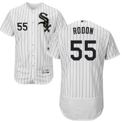 White Sox #55 Carlos Rodon White(Black Strip) Flexbase Authentic Collection Stitched MLB Jersey White Sox #55 Carlos Rodon White(Black Strip) Flexbase Authentic Collection Stitched MLB Jersey