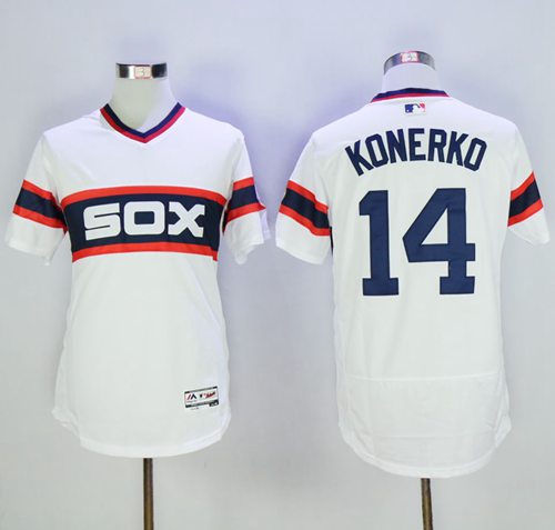 White Sox #14 Paul Konerko White Flexbase Authentic Collection Alternate Home Stitched MLB Jersey White Sox #14 Paul Konerko White Flexbase Authentic Collection Alternate Home Stitched MLB Jersey