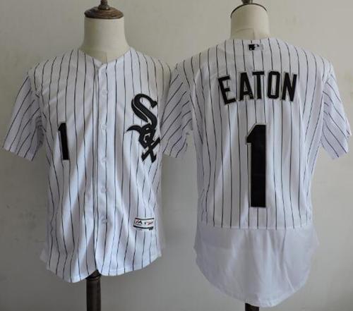 White Sox #1 Adam Eaton White(Black Strip) Flexbase Authentic Collection Stitched MLB Jersey White Sox #1 Adam Eaton White(Black Strip) Flexbase Authentic Collection Stitched MLB Jersey