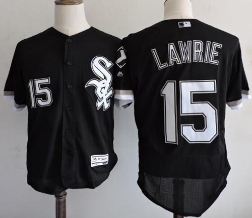 White Sox #15 Brett Lawrie Black Flexbase Authentic Collection Stitched MLB Jersey White Sox #15 Brett Lawrie Black Flexbase Authentic Collection Stitched MLB Jersey