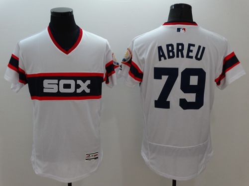 White Sox #79 Jose Abreu White Flexbase Authentic Collection Stitched MLB Jersey White Sox #79 Jose Abreu White Flexbase Authentic Collection Stitched MLB Jersey