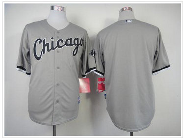 Chicago White Sox Blank Grey Cool Base Stitched Baseball Jersey