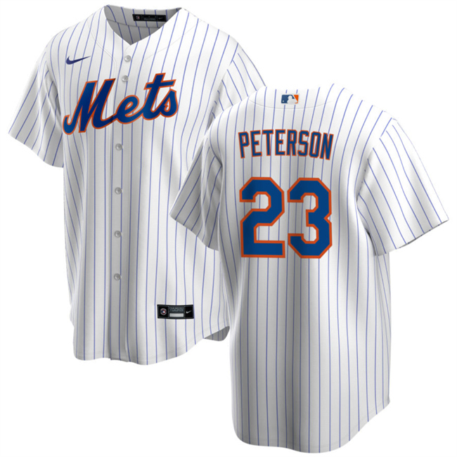 Men's New York Mets #23 David Peterson White Cool Base Stitched Baseball Jersey Men's New York Mets #23 David Peterson White Cool Base Stitched Baseball Jersey