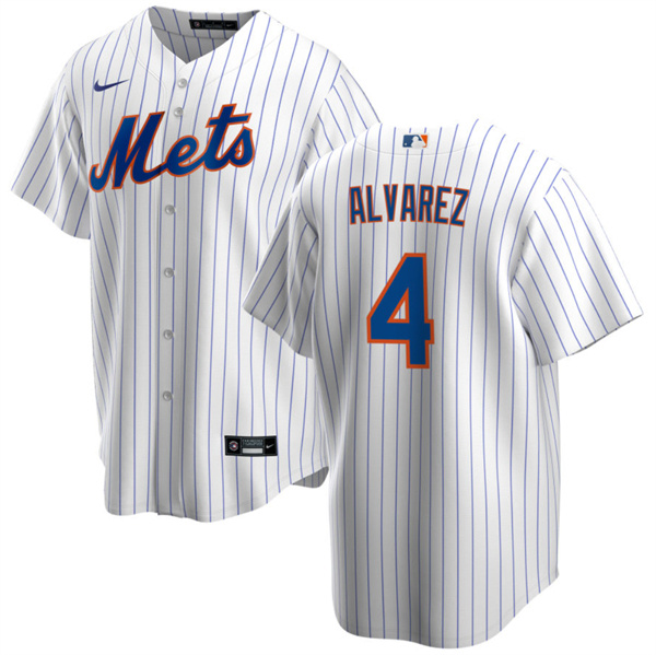 Men's New York Mets #4 Francisco álvarez White Cool Base Stitched Baseball Jersey Men's New York Mets #4 Francisco álvarez White Cool Base Stitched Baseball Jersey