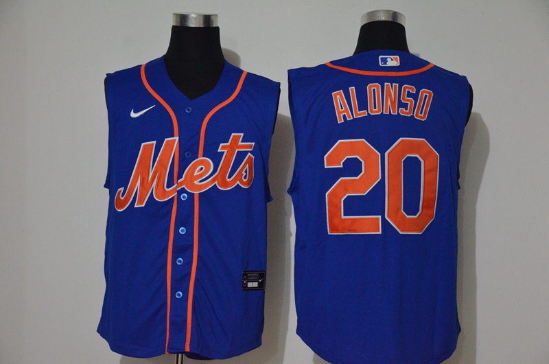 Mets 20 Pete Alonso Royal Nike Cool Base Sleeveless Jersey Mets 20 Pete Alonso Royal Nike Cool Base Sleeveless Jersey