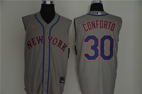 Mets 30 Michael Conforto Gray Nike Cool Base Sleeveless Jersey Mets 30 Michael Conforto Gray Nike Cool Base Sleeveless Jersey
