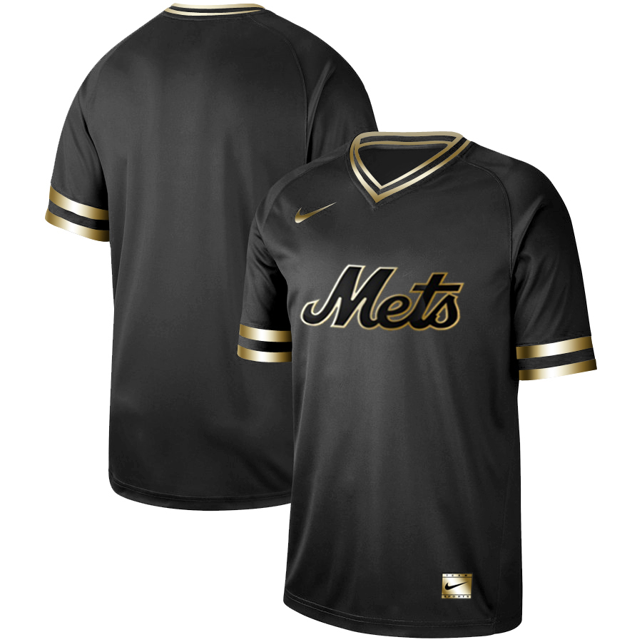 Mets Blank Black Gold Nike Cooperstown Collection Legend V Neck Jersey Mets Blank Black Gold Nike Cooperstown Collection Legend V Neck Jersey