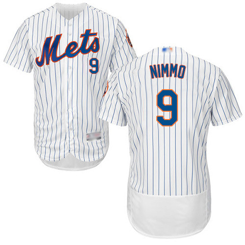 Mets #9 Brandon Nimmo White(Blue Strip) Flexbase Authentic Collection Stitched Baseball Jersey Mets #9 Brandon Nimmo White(Blue Strip) Flexbase Authentic Collection Stitched Baseball Jersey