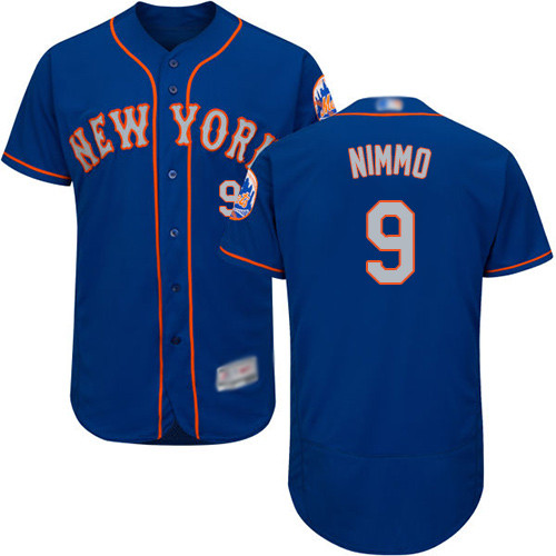 Mets #9 Brandon Nimmo Blue(Grey NO.) Flexbase Authentic Collection Stitched Baseball Jersey Mets #9 Brandon Nimmo Blue(Grey NO.) Flexbase Authentic Collection Stitched Baseball Jersey