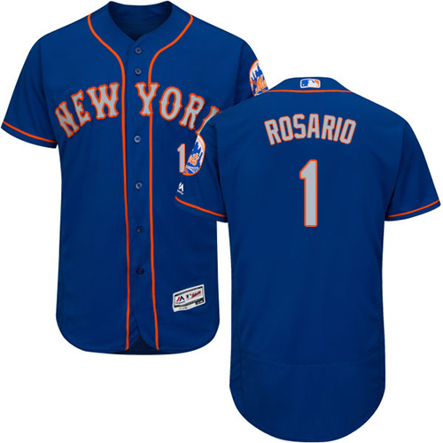 Mets #1 Amed Rosario Blue(Grey NO.) Flexbase Authentic Collection Stitched Baseball Jersey Mets #1 Amed Rosario Blue(Grey NO.) Flexbase Authentic Collection Stitched Baseball Jersey