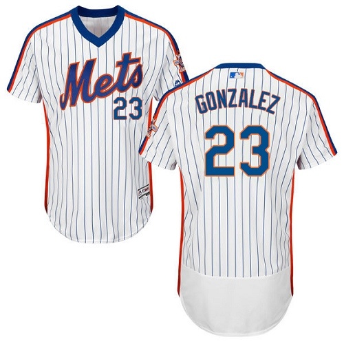 Mets #23 Adrian Gonzalez White(Blue Strip) Flexbase Authentic Collection Alternate Stitched MLB Jersey Mets #23 Adrian Gonzalez White(Blue Strip) Flexbase Authentic Collection Alternate Stitched MLB Jersey