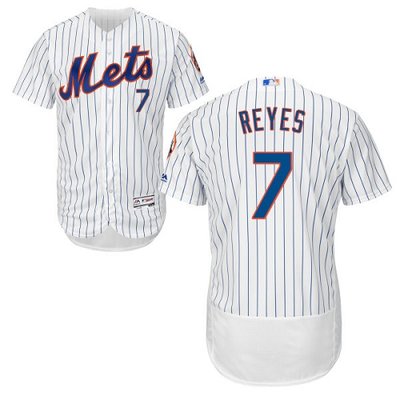Mets #7 Jose Reyes White(Blue Strip) Flexbase Authentic Collection Stitched MLB Jersey Mets #7 Jose Reyes White(Blue Strip) Flexbase Authentic Collection Stitched MLB Jersey