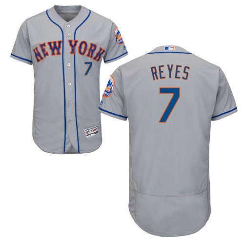 Mets #7 Jose Reyes Grey Flexbase Authentic Collection Stitched MLB Jersey Mets #7 Jose Reyes Grey Flexbase Authentic Collection Stitched MLB Jersey