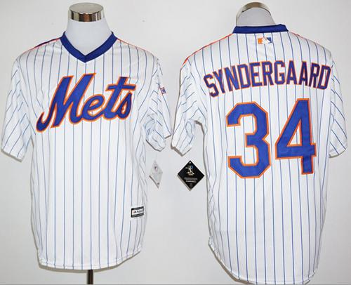 Mets #34 Noah Syndergaard White(Blue Strip) Cool Base Cooperstown 25TH Stitched MLB Jersey Mets #34 Noah Syndergaard White(Blue Strip) Cool Base Cooperstown 25TH Stitched MLB Jersey