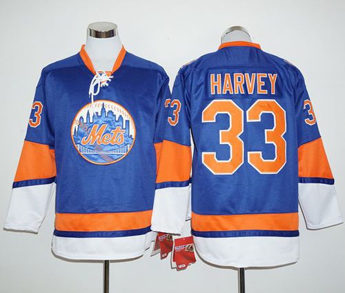 Mets #33 Matt Harvey Blue Long Sleeve Stitched MLB Jersey Mets #33 Matt Harvey Blue Long Sleeve Stitched MLB Jersey