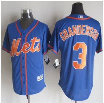New York Mets #3 Curtis Granderson Blue Alternate Home New Cool Base Stitched Baseball Jersey New York Mets #3 Curtis Granderson Blue Alternate Home New Cool Base Stitched Baseball Jersey