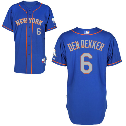 New York Mets #6 Dendekker Blue Authentic Personalized Alternate Road Jersey New York Mets #6 Dendekker Blue Authentic Personalized Alternate Road Jersey