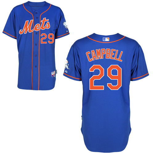 New York Mets #29 Campbll Blue Authentic Personalized Alternate Home Jersey New York Mets #29 Campbll Blue Authentic Personalized Alternate Home Jersey