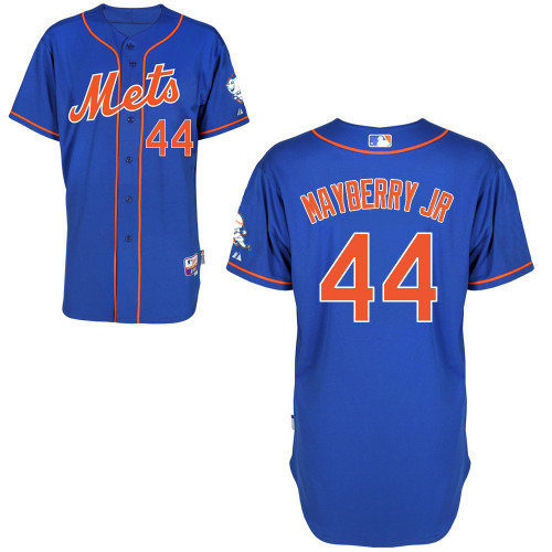 New York Mets #44 Mayberry jr Blue Authentic Personalized Alternate Home Jersey