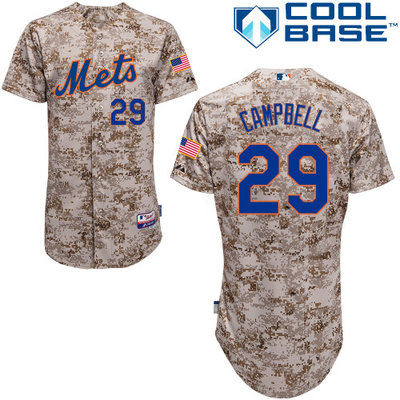 New York Mets #29 Campbll Authentic Personalized Alternate Camo Jersey New York Mets #29 Campbll Authentic Personalized Alternate Camo Jersey