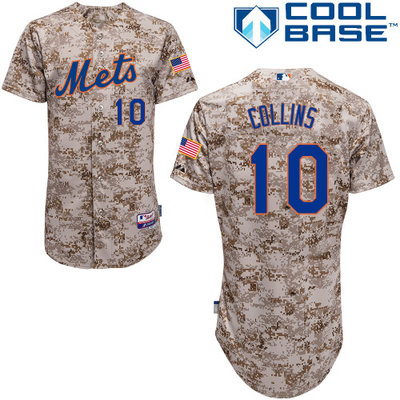 New York Mets #10 Collins Authentic Personalized Alternate Camo Jersey New York Mets #10 Collins Authentic Personalized Alternate Camo Jersey