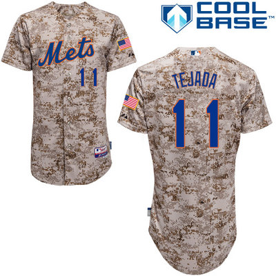 New York Mets #11 Tejada Authentic Personalized Alternate Camo Jersey New York Mets #11 Tejada Authentic Personalized Alternate Camo Jersey