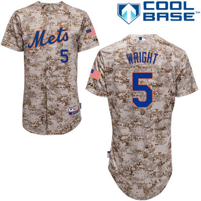 New York Mets #5 Wright Authentic Personalized Alternate Camo Jersey New York Mets #5 Wright Authentic Personalized Alternate Camo Jersey