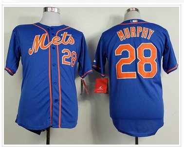 New York Mets #28 Daniel Murphy Blue Cool Base Baseball Jersey New York Mets #28 Daniel Murphy Blue Cool Base Baseball Jersey