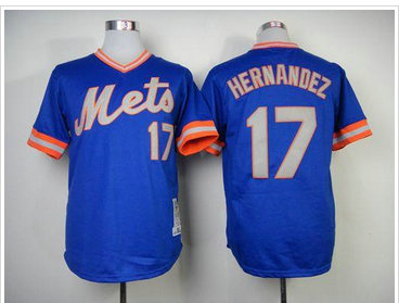 New York Mets #17 Keith Hernandez Blue Throwback Baseball Jersey(Mitchell And Ness 1983) New York Mets #17 Keith Hernandez Blue Throwback Baseball Jersey(Mitchell And Ness 1983)
