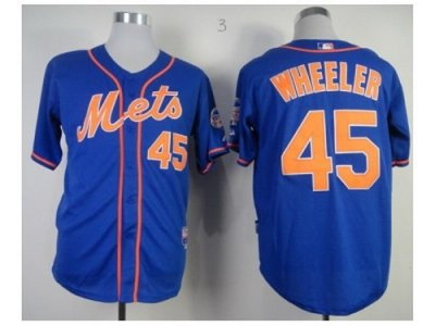 new york mets #45 Wheeler blue(number orange)(all star patch)(Wheeler) new york mets #45 Wheeler blue(number orange)(all star patch)(Wheeler)