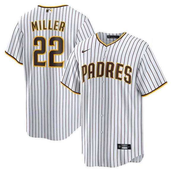Men's San Diego Padres #22 Mason Miller White Cool Base Stitched Baseball Jersey Men's San Diego Padres #22 Mason Miller White Cool Base Stitched Baseball Jersey