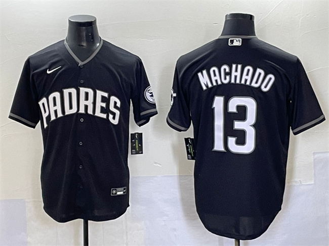 Men's San Diego Padres #13 Manny Machado Black Stitched Baseball Jersey Men's San Diego Padres #13 Manny Machado Black Stitched Baseball Jersey
