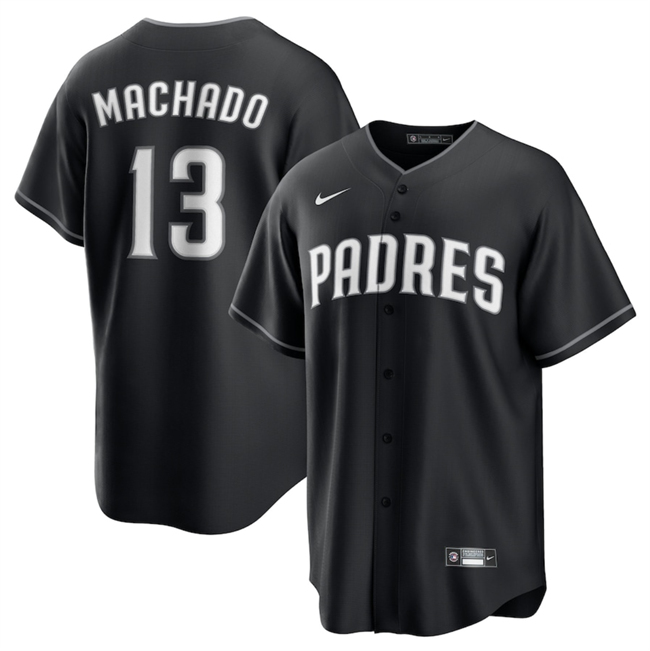 Men's San Diego Padres #13 Manny Machado Black Lights Out Limited Stitched Baseball Jersey Men's San Diego Padres #13 Manny Machado Black Lights Out Limited Stitched Baseball Jersey