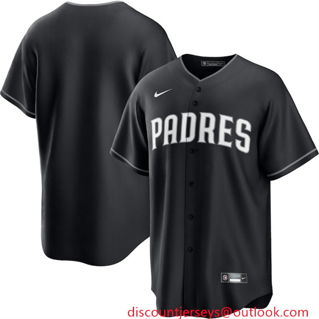 Men's San Diego Padres Blank Black Lights Out Limited Stitched Baseball Jersey Men's San Diego Padres Blank Black Lights Out Limited Stitched Baseball Jersey