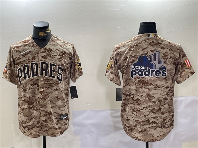 Men's San Diego Padres Tan Camo Team Big Logo Cool Base Stitched Baseball Jersey 1 Men's San Diego Padres Tan Camo Team Big Logo Cool Base Stitched Baseball Jersey 1