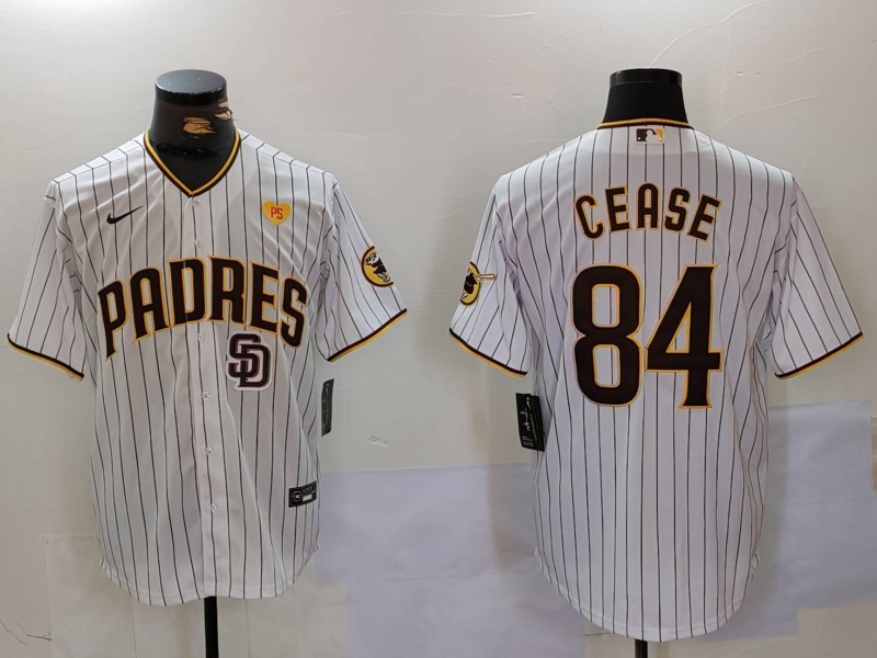 Men's San Diego Padres #84 White With PS Patch Cool Base Stitched Baseball Jersey Men's San Diego Padres #84 White With PS Patch Cool Base Stitched Baseball Jersey