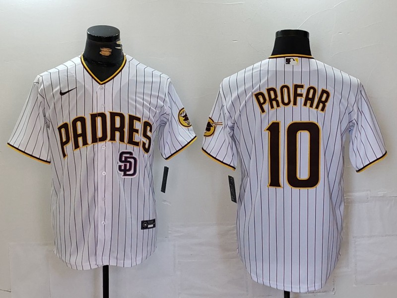 Men's San Diego Padres #10 Jurickson Profar White Cool Base Stitched Baseball Jersey 1 Men's San Diego Padres #10 Jurickson Profar White Cool Base Stitched Baseball Jersey 1