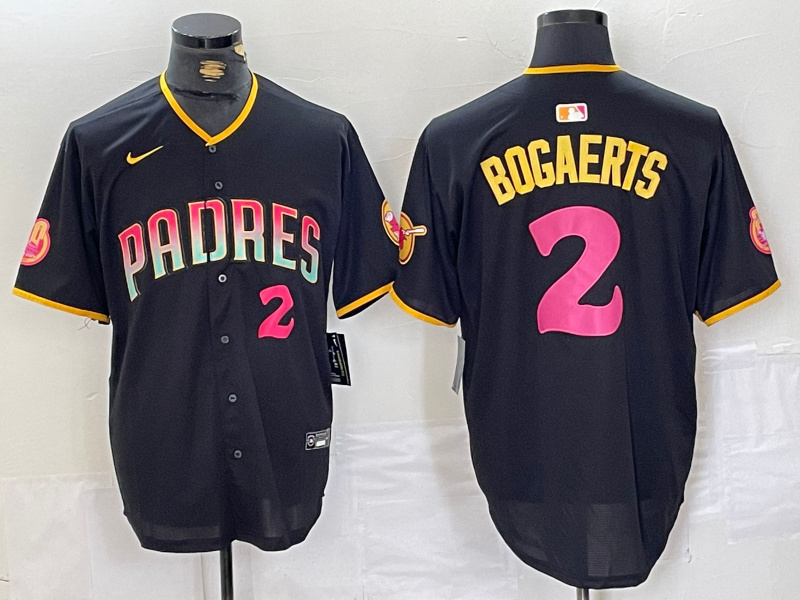 Men's San Diego Padres #2 Xander Bogaerts Black Cool Base Stitched Baseball Jersey 2 Men's San Diego Padres #2 Xander Bogaerts Black Cool Base Stitched Baseball Jersey 2