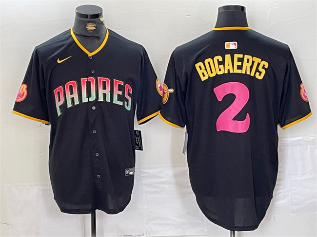 Men's San Diego Padres #2 Xander Bogaerts Black Cool Base Stitched Baseball Jersey Men's San Diego Padres #2 Xander Bogaerts Black Cool Base Stitched Baseball Jersey