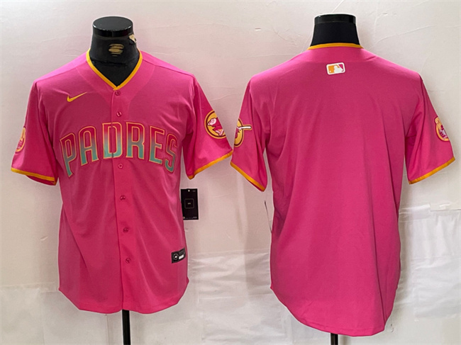 Men's San Diego Padres Blank Pink Cool Base Stitched Baseball Jersey Men's San Diego Padres Blank Pink Cool Base Stitched Baseball Jersey