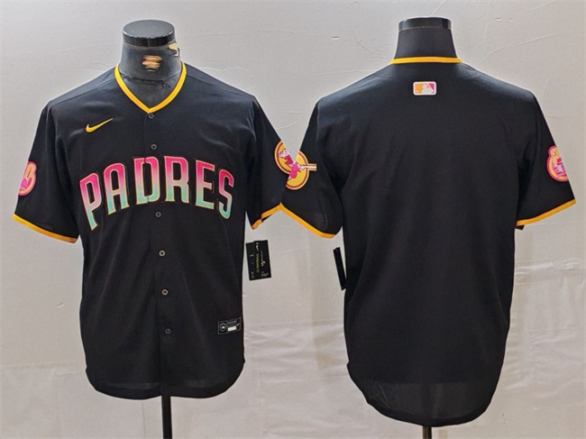 Men's San Diego Padres Blank Black Cool Base Stitched Baseball Jersey Men's San Diego Padres Blank Black Cool Base Stitched Baseball Jersey