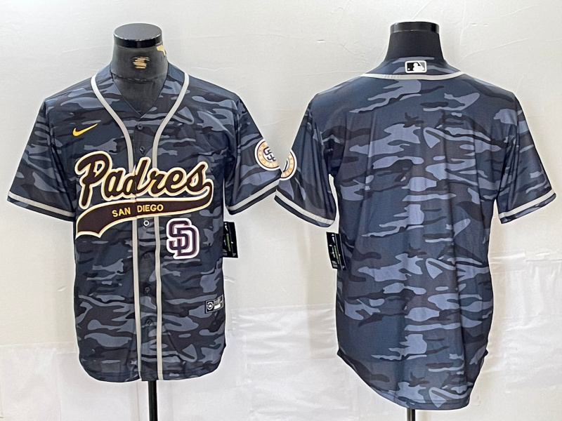 Men's San Diego Padres Blank Gray Camo Cool Base Stitched Baseball Jersey 9 Men's San Diego Padres Blank Gray Camo Cool Base Stitched Baseball Jersey 9