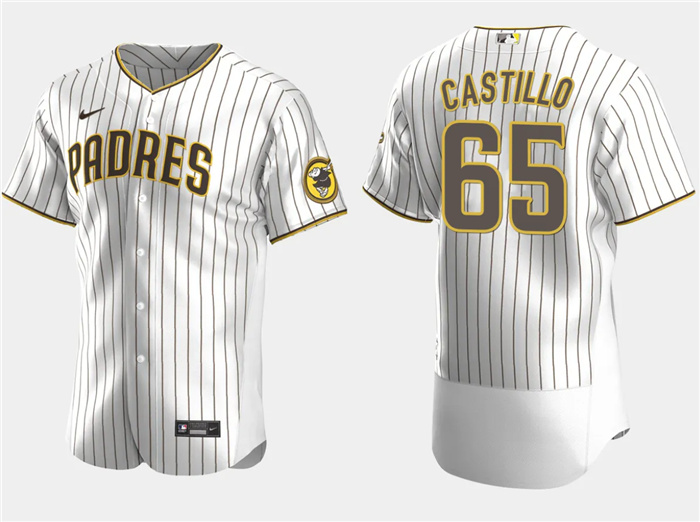 Men's San Diego Padres #65 José Castillo White Flex Base Stitched Baseball Jersey Men's San Diego Padres #65 José Castillo White Flex Base Stitched Baseball Jersey